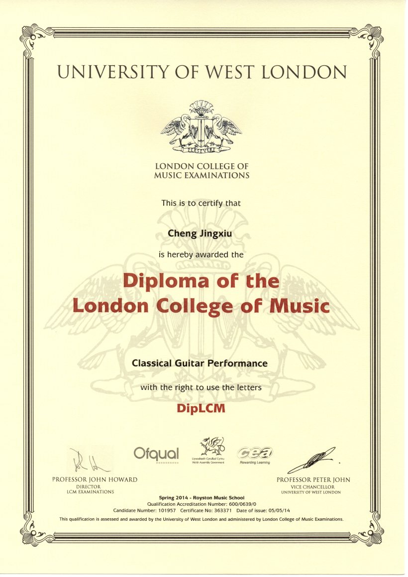 A proud moment for Cheng Jingxiu, DipLCM!